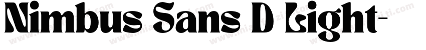 Nimbus Sans D Light字体转换